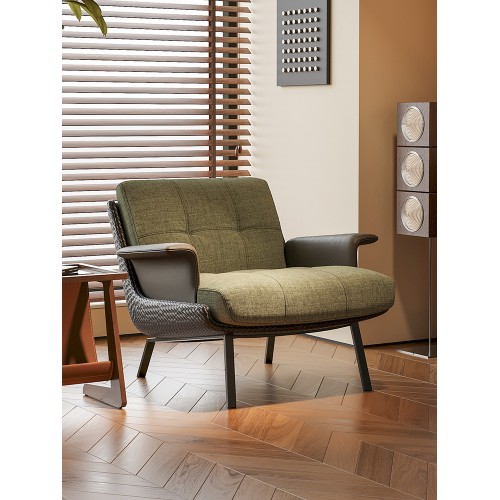 LETKIND Modern Armchair – Minimalist Design Accent Chair with Steel Legs for Home and Office